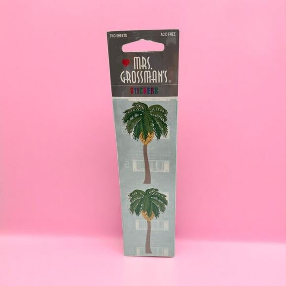 1990s Mrs. Grossman's 5 Sheet Lot Tropical Palm Whisper Palm Tree Sticker Strips - Picture 3 of 7